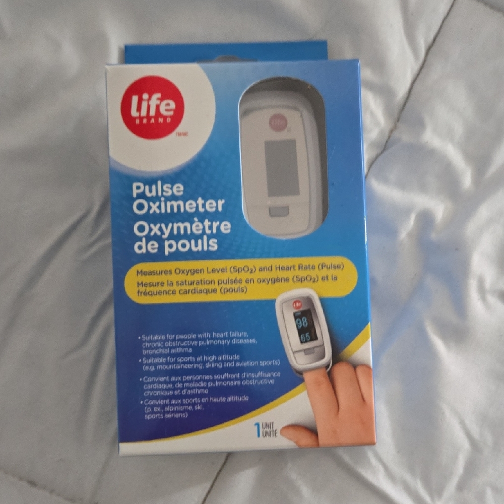 Pulse Oximeter - White and Blue